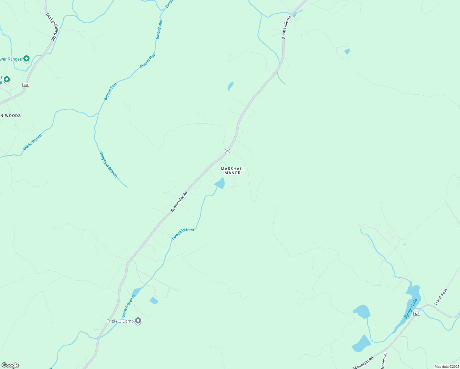 map of restaurants, bars, coffee shops, grocery stores, and more near 515 Forrest Road in Charlottesville