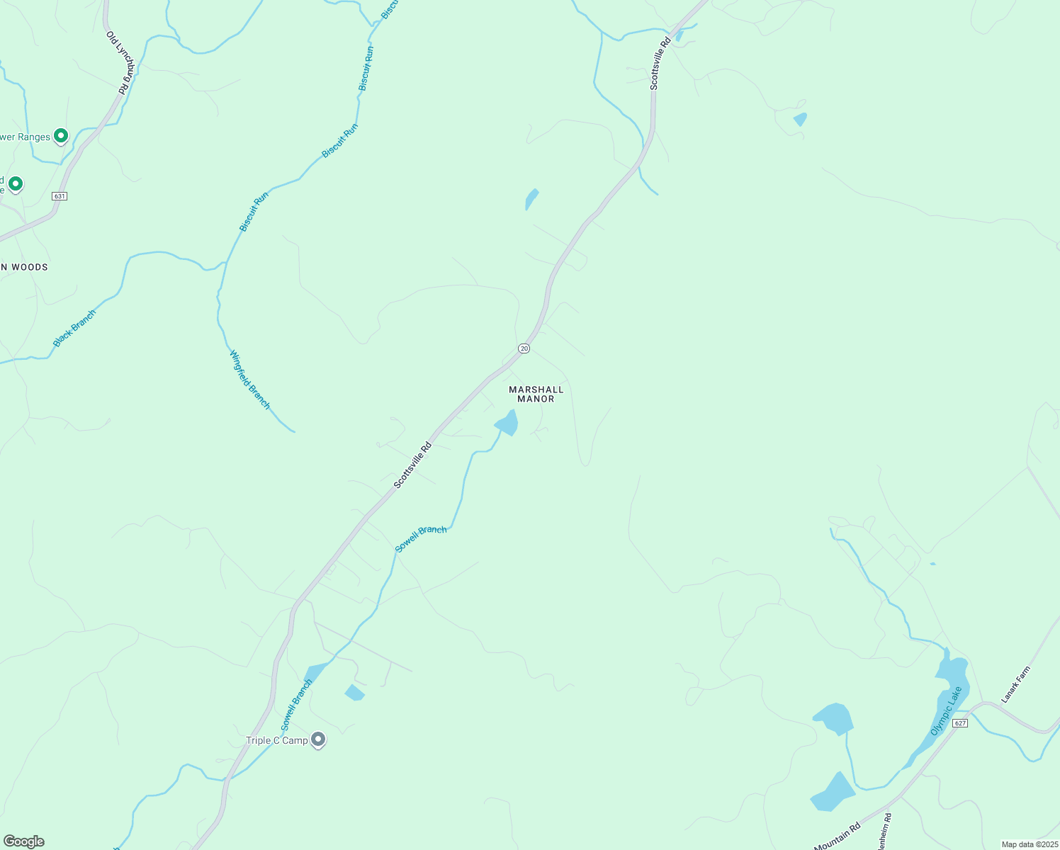 map of restaurants, bars, coffee shops, grocery stores, and more near 515 Forrest Road in Charlottesville