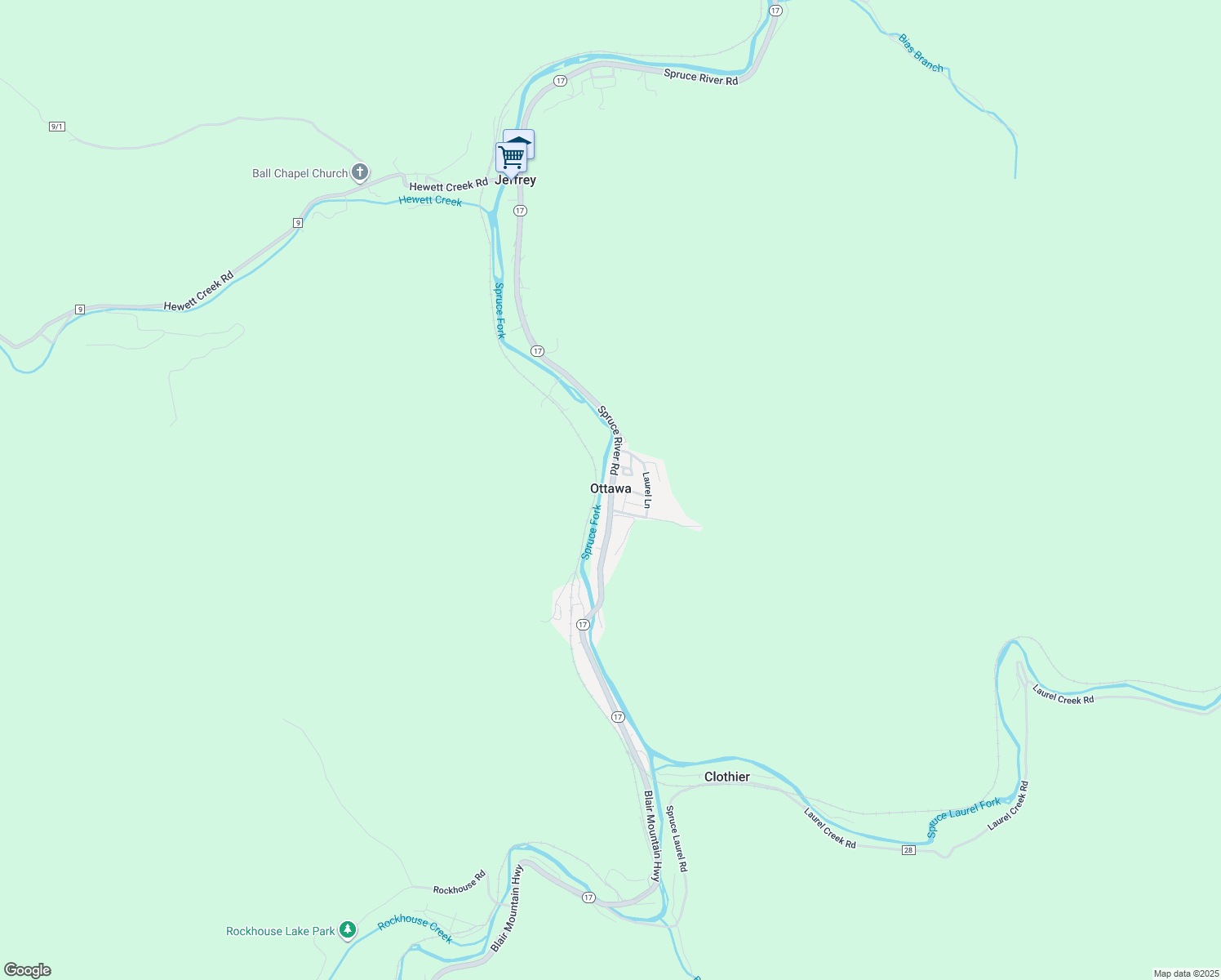 map of restaurants, bars, coffee shops, grocery stores, and more near 23541 Spruce River Road in Ottawa