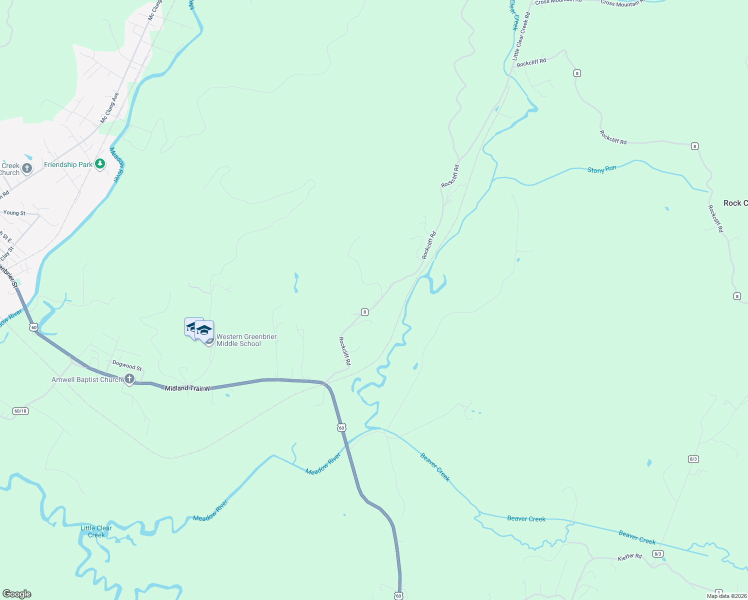 map of restaurants, bars, coffee shops, grocery stores, and more near 631 Rockcliff Rd in Rupert