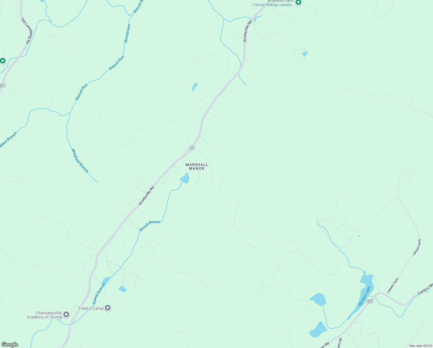 map of restaurants, bars, coffee shops, grocery stores, and more near 460 David Road in Charlottesville
