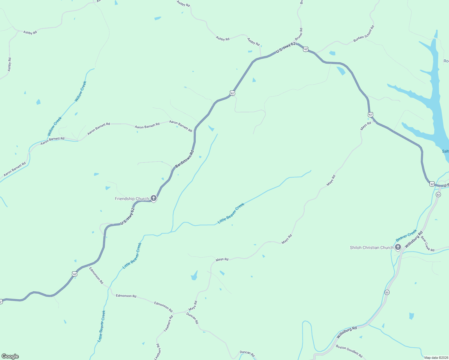 map of restaurants, bars, coffee shops, grocery stores, and more near 3591 Bardstown Road in Lawrenceburg