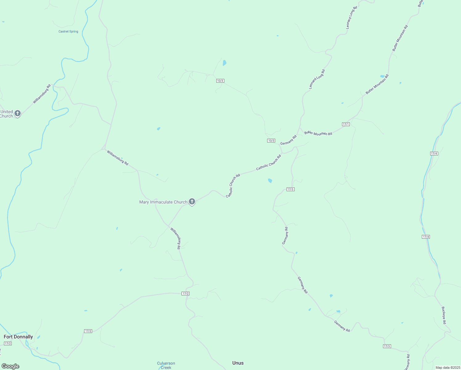 map of restaurants, bars, coffee shops, grocery stores, and more near Catholic Church Road in Auto