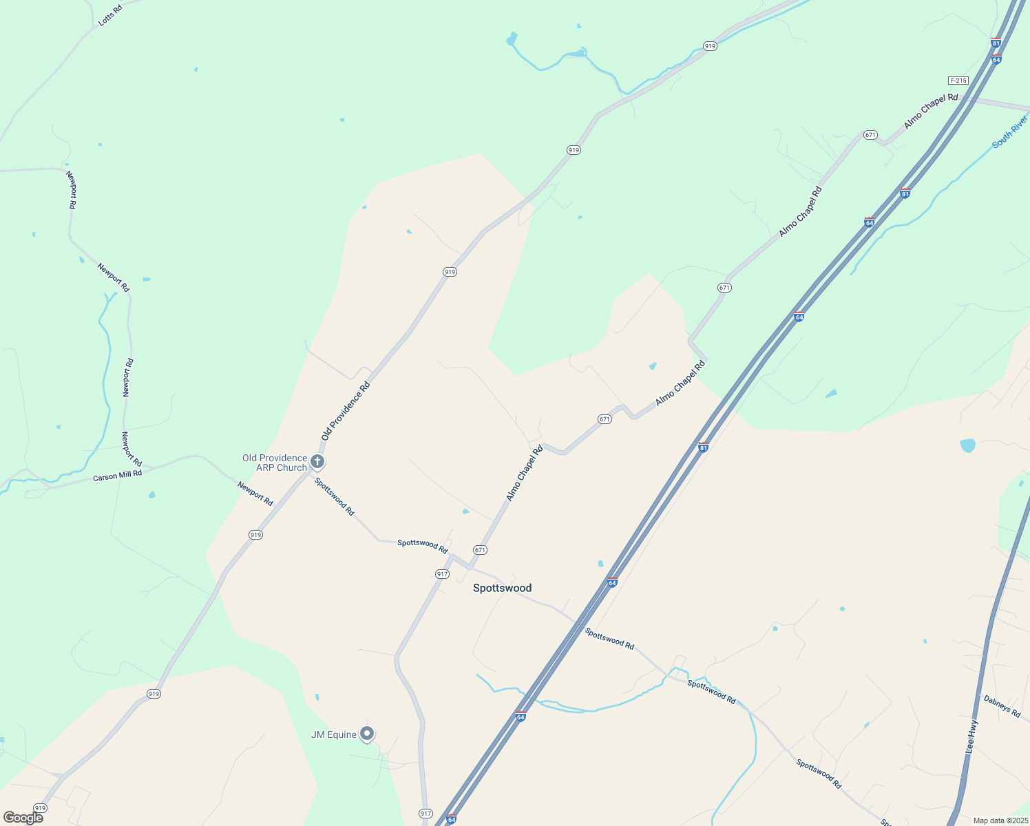 map of restaurants, bars, coffee shops, grocery stores, and more near 1167 Almo Chapel Road in Steeles Tavern