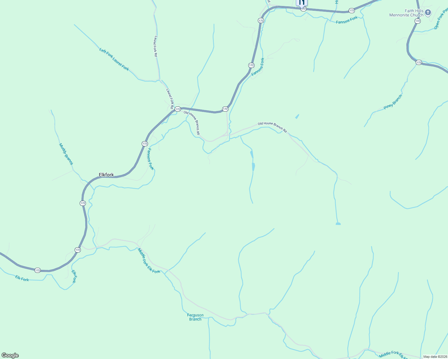 map of restaurants, bars, coffee shops, grocery stores, and more near 171 Cr-1034 in Elkfork