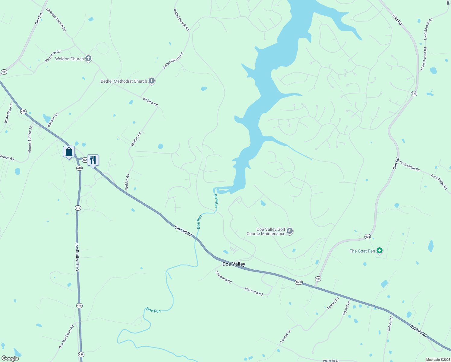 map of restaurants, bars, coffee shops, grocery stores, and more near 98 Red Wing Rd in Brandenburg