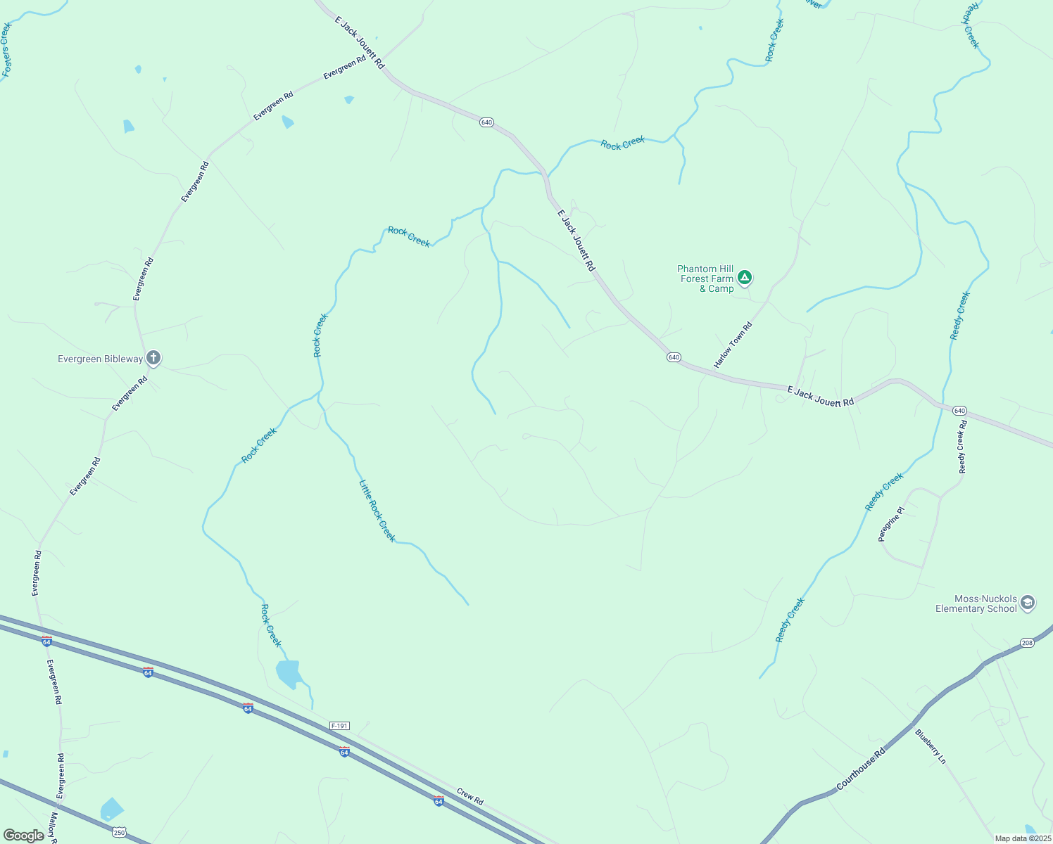 map of restaurants, bars, coffee shops, grocery stores, and more near 335 Ivy Ln in Louisa