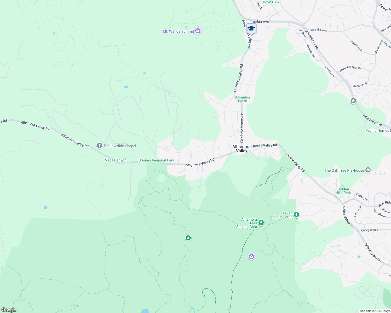 map of restaurants, bars, coffee shops, grocery stores, and more near 5278 Alhambra Valley Road in Martinez
