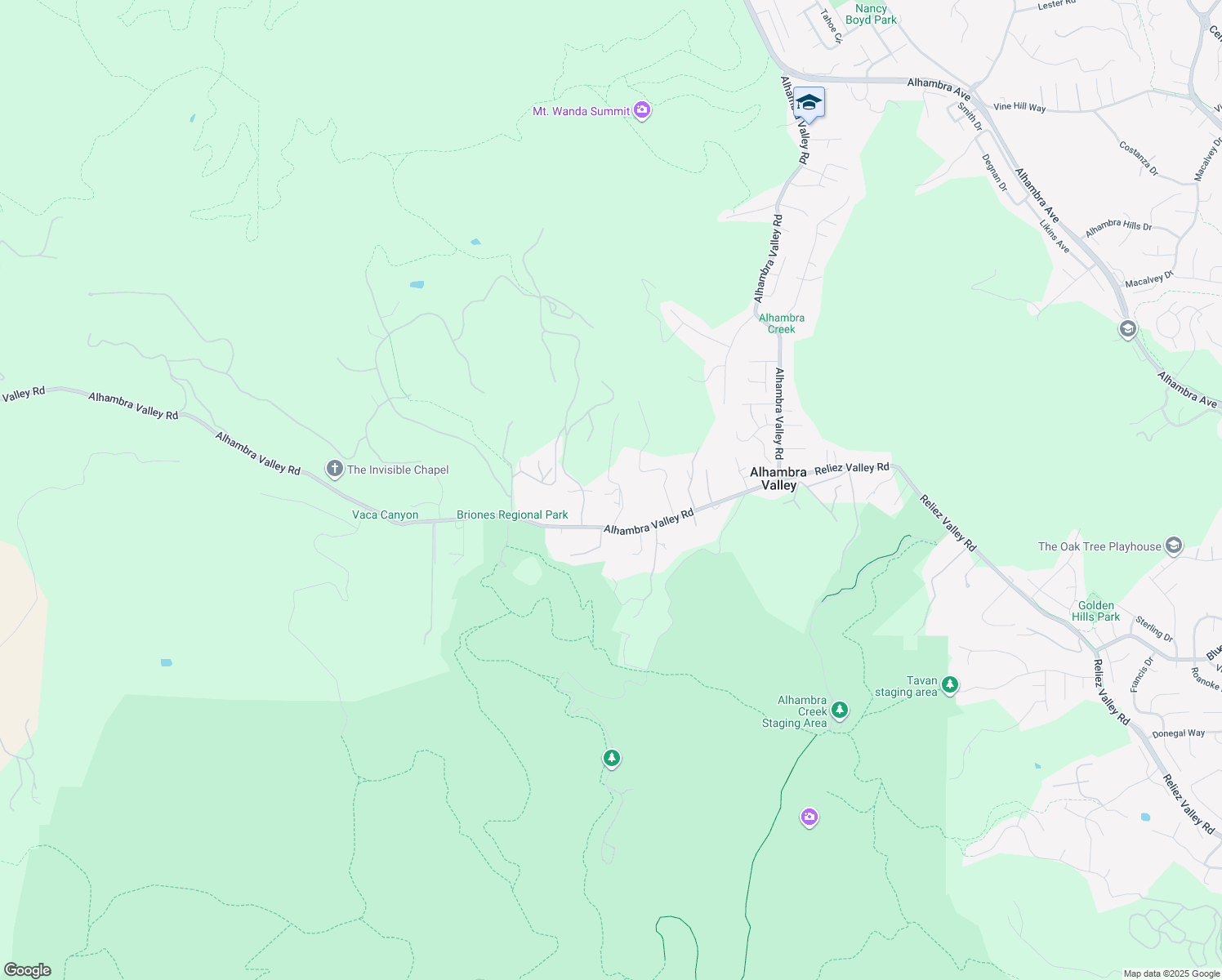 map of restaurants, bars, coffee shops, grocery stores, and more near 5278 Alhambra Valley Road in Martinez