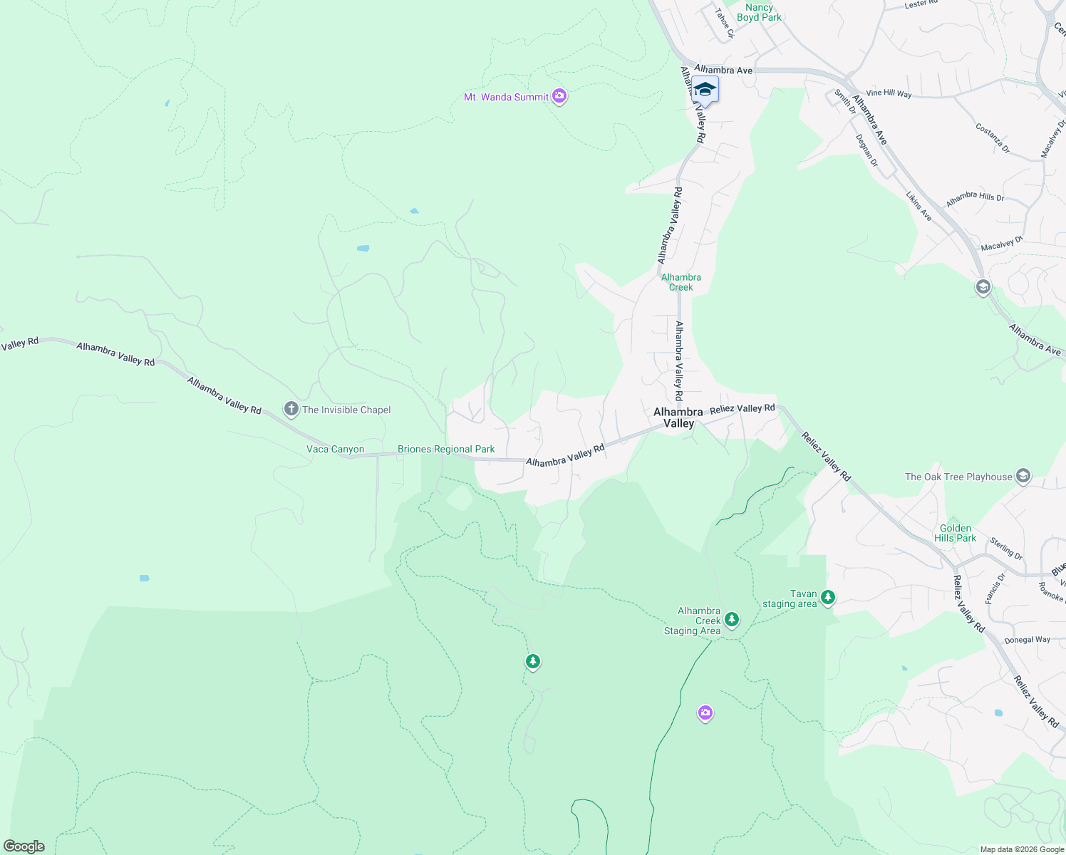 map of restaurants, bars, coffee shops, grocery stores, and more near 5278 Alhambra Valley Road in Martinez
