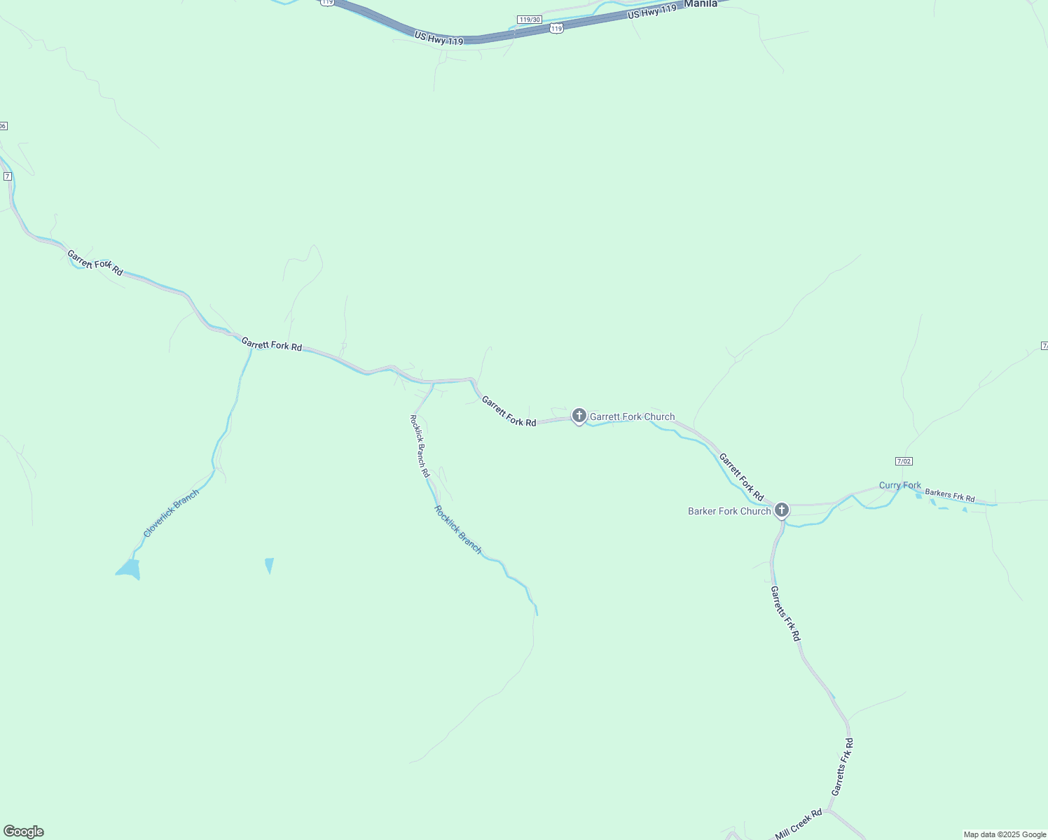 map of restaurants, bars, coffee shops, grocery stores, and more near 2605 Garrett Fork Road in Chapmanville