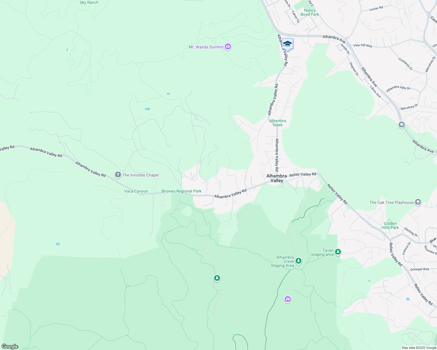 map of restaurants, bars, coffee shops, grocery stores, and more near 5278 Alhambra Valley Road in Martinez