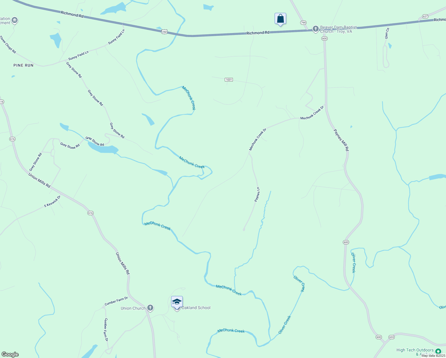 map of restaurants, bars, coffee shops, grocery stores, and more near 1074 Mechunk Creek Drive in Troy