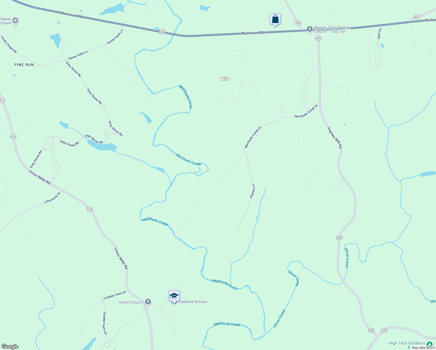 map of restaurants, bars, coffee shops, grocery stores, and more near 1074 Mechunk Creek Drive in Troy