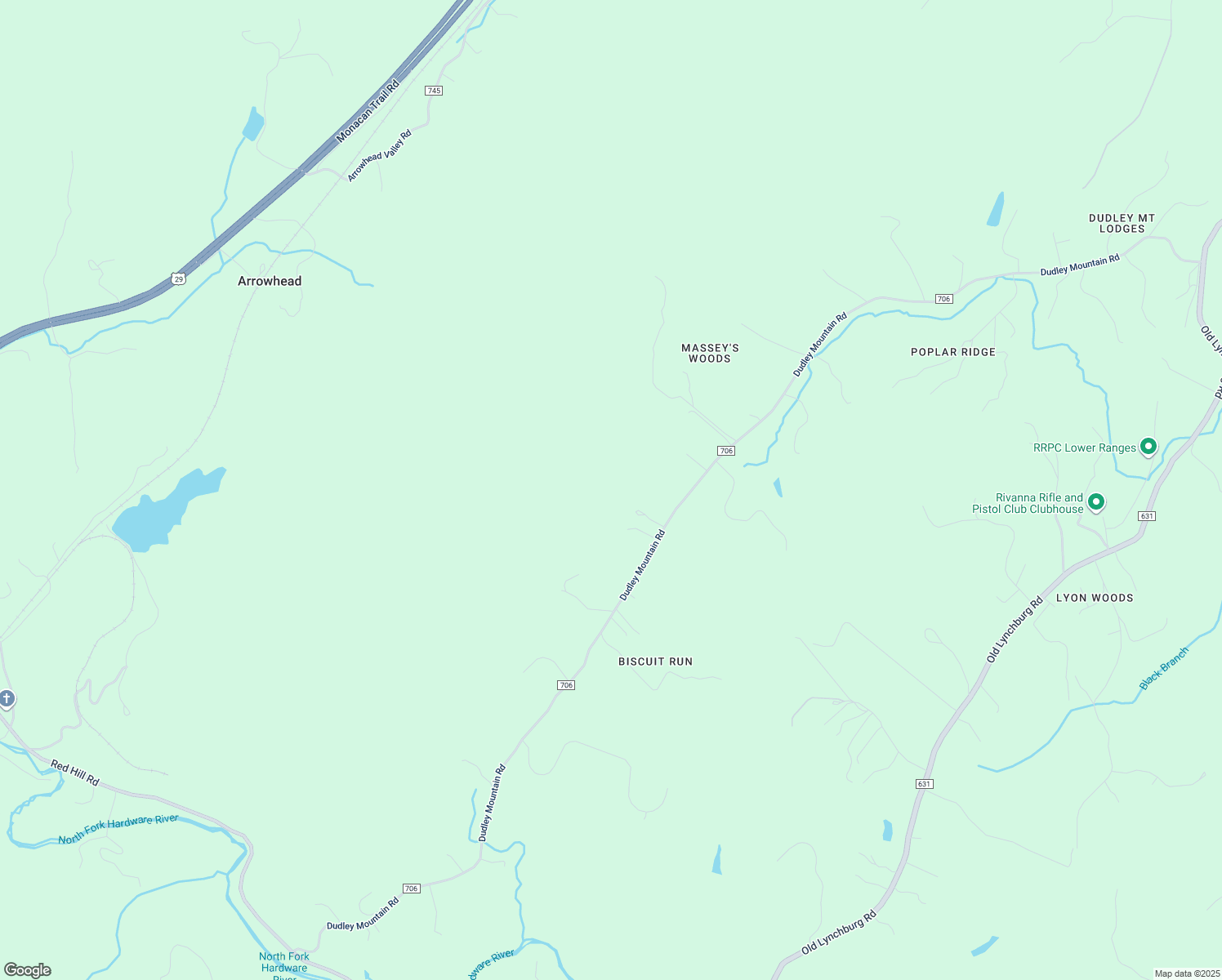 map of restaurants, bars, coffee shops, grocery stores, and more near 2018 Dudley Mountain Road in North Garden