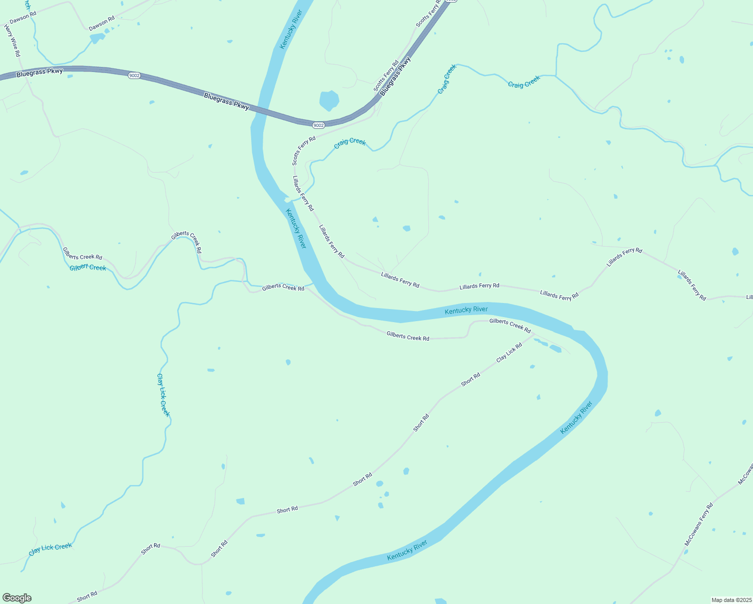 map of restaurants, bars, coffee shops, grocery stores, and more near 195 Bunton Road in Versailles
