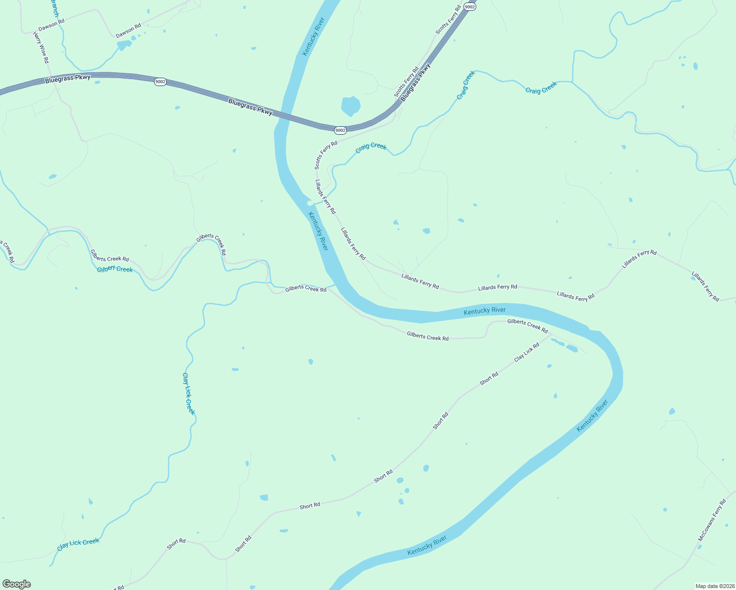 map of restaurants, bars, coffee shops, grocery stores, and more near 170 Bunton Road in Versailles