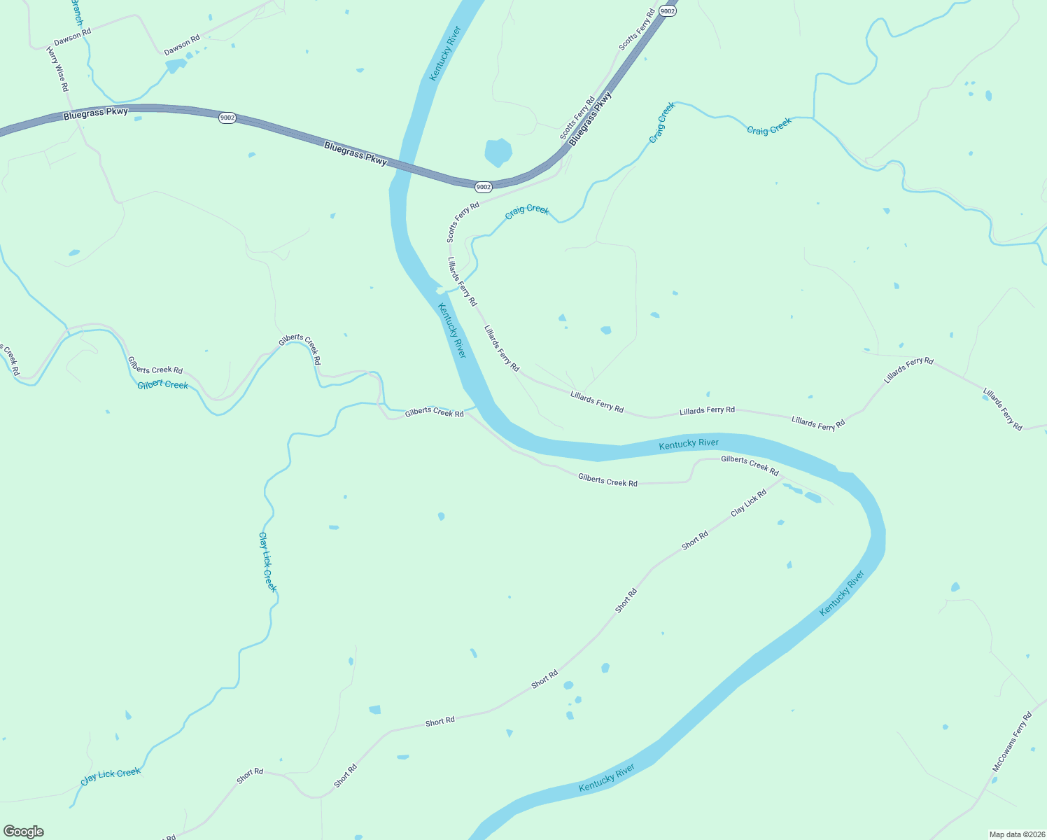 map of restaurants, bars, coffee shops, grocery stores, and more near 170 Bunton Road in Versailles
