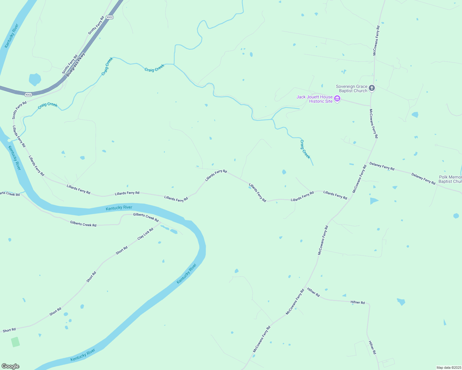 map of restaurants, bars, coffee shops, grocery stores, and more near 955 Lillards Ferry Road in Versailles