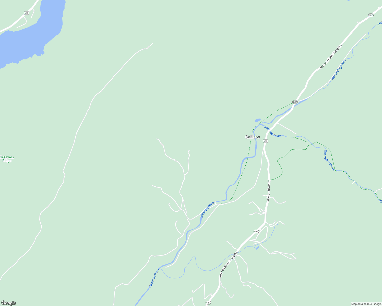 map of restaurants, bars, coffee shops, grocery stores, and more near 144 Seven Ridges Road in Hot Springs