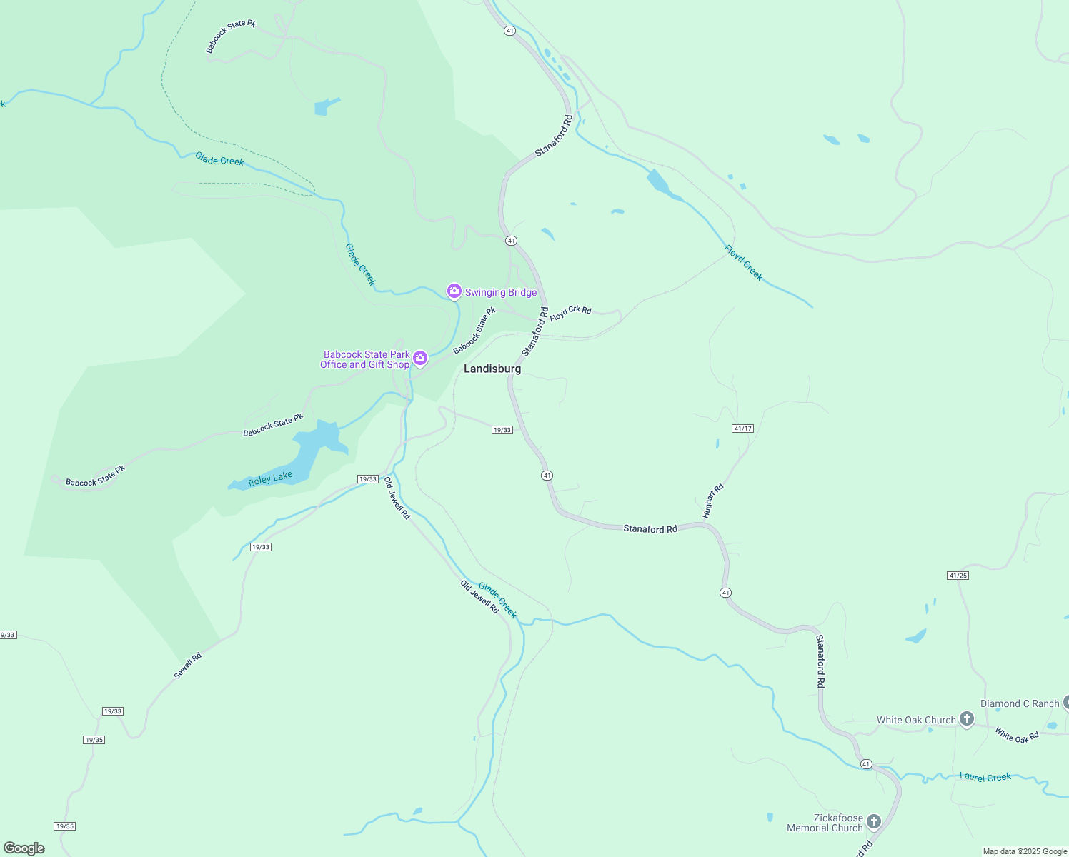 map of restaurants, bars, coffee shops, grocery stores, and more near 17816 Stanaford Road in Danese