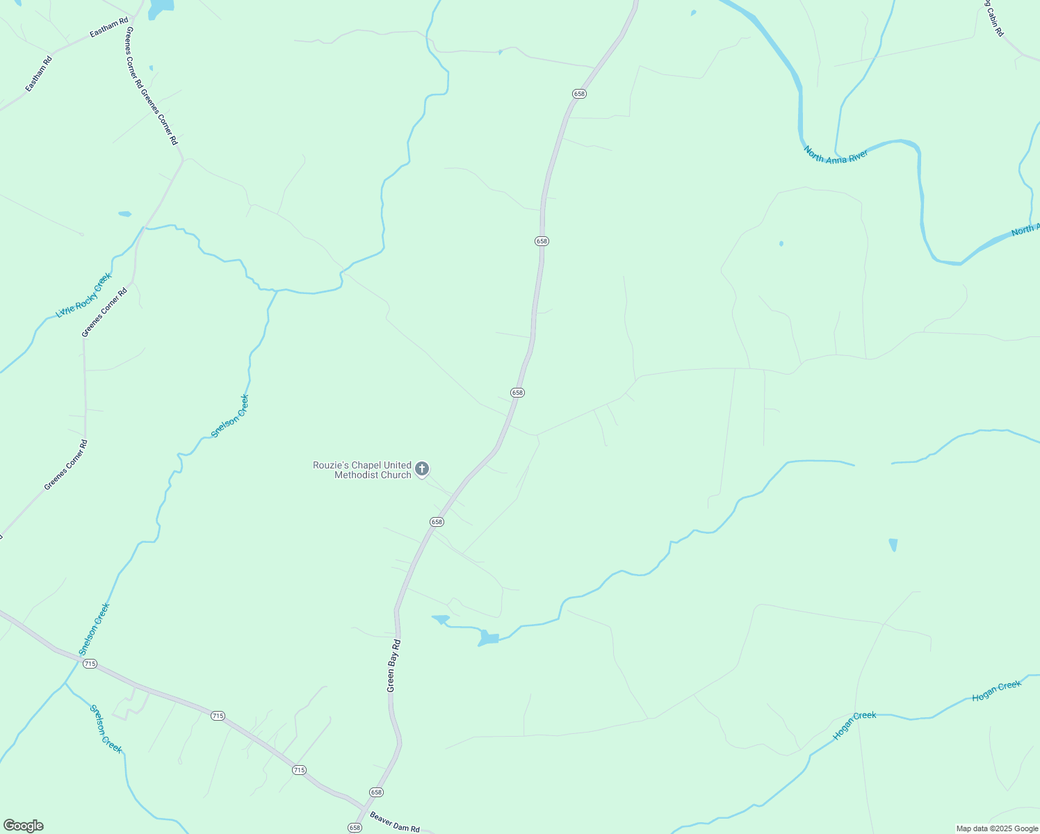map of restaurants, bars, coffee shops, grocery stores, and more near 21180 Green Bay Road in Beaverdam