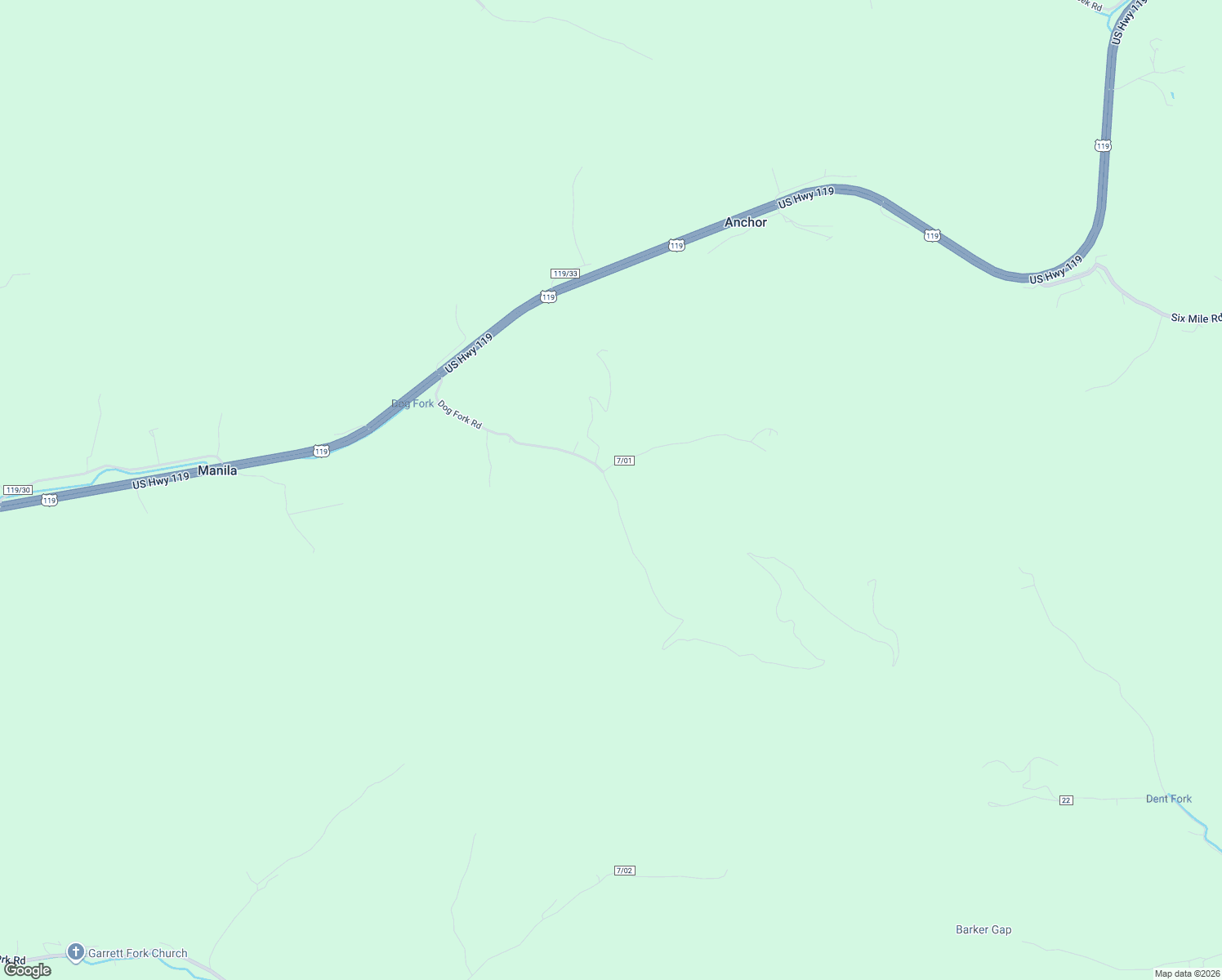 map of restaurants, bars, coffee shops, grocery stores, and more near Dog Fork Road in Chapmanville