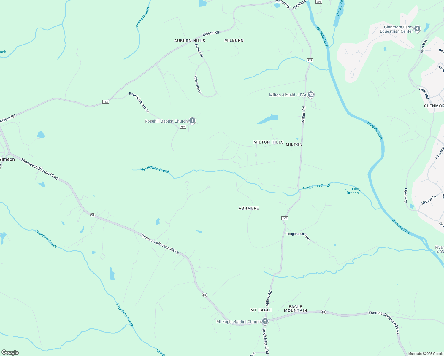 map of restaurants, bars, coffee shops, grocery stores, and more near 2495 Gobblers Ridge in Charlottesville