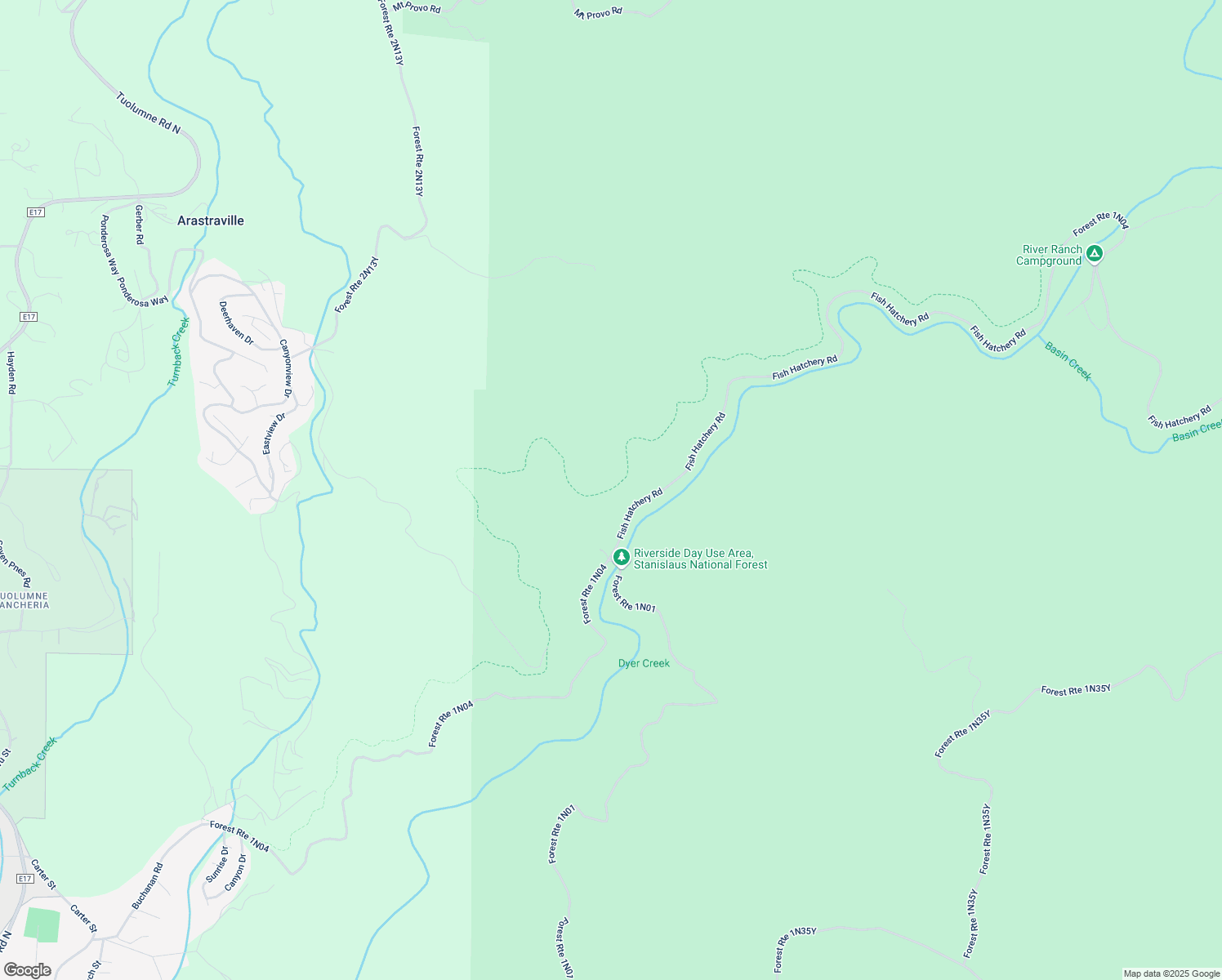 map of restaurants, bars, coffee shops, grocery stores, and more near West Side Rails: Tuolumne City to North Fork/Tuolumne River in Tuolumne County