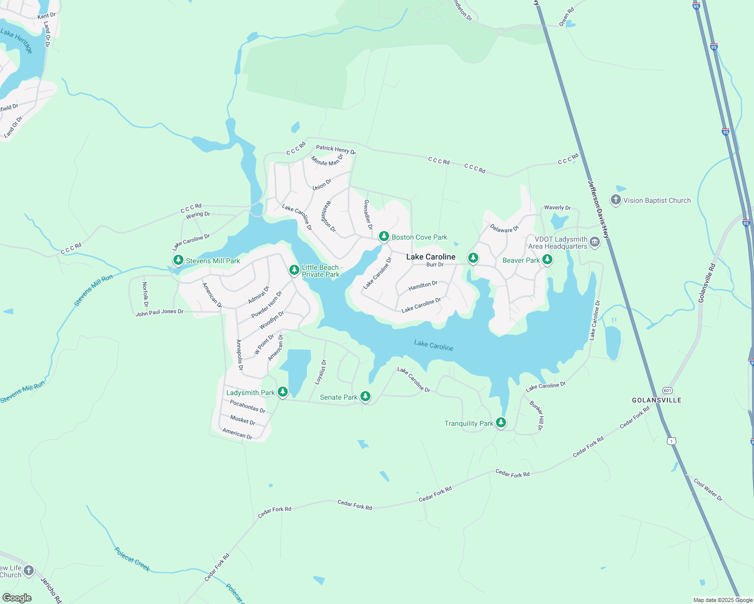 654 Lake Caroline Drive, Ruther Glen VA Walk Score