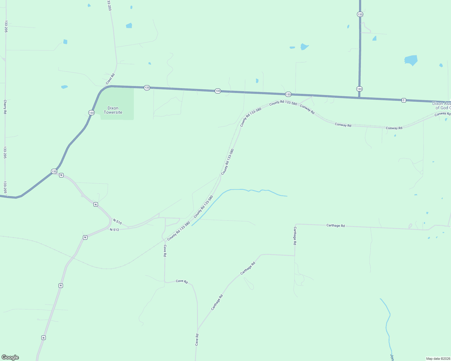 map of restaurants, bars, coffee shops, grocery stores, and more near 11800 County Road 133-580 in Dixon