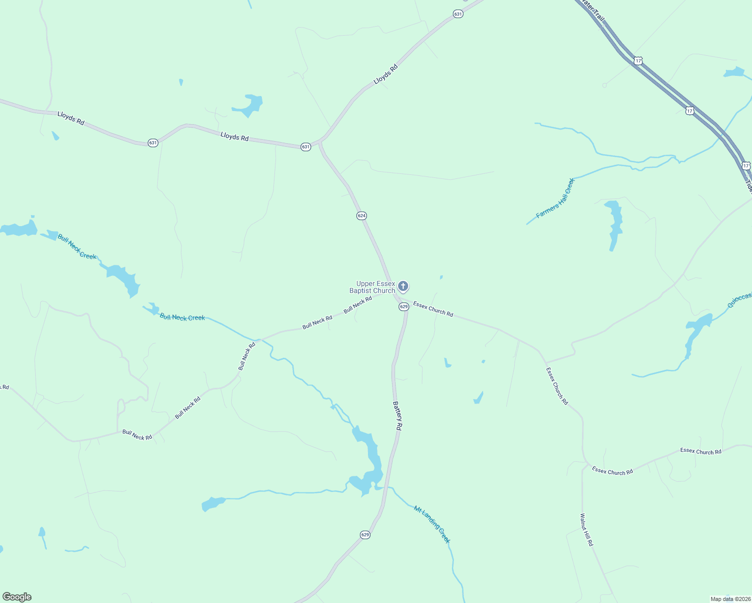 map of restaurants, bars, coffee shops, grocery stores, and more near 167 Bull Neck Road in Caret