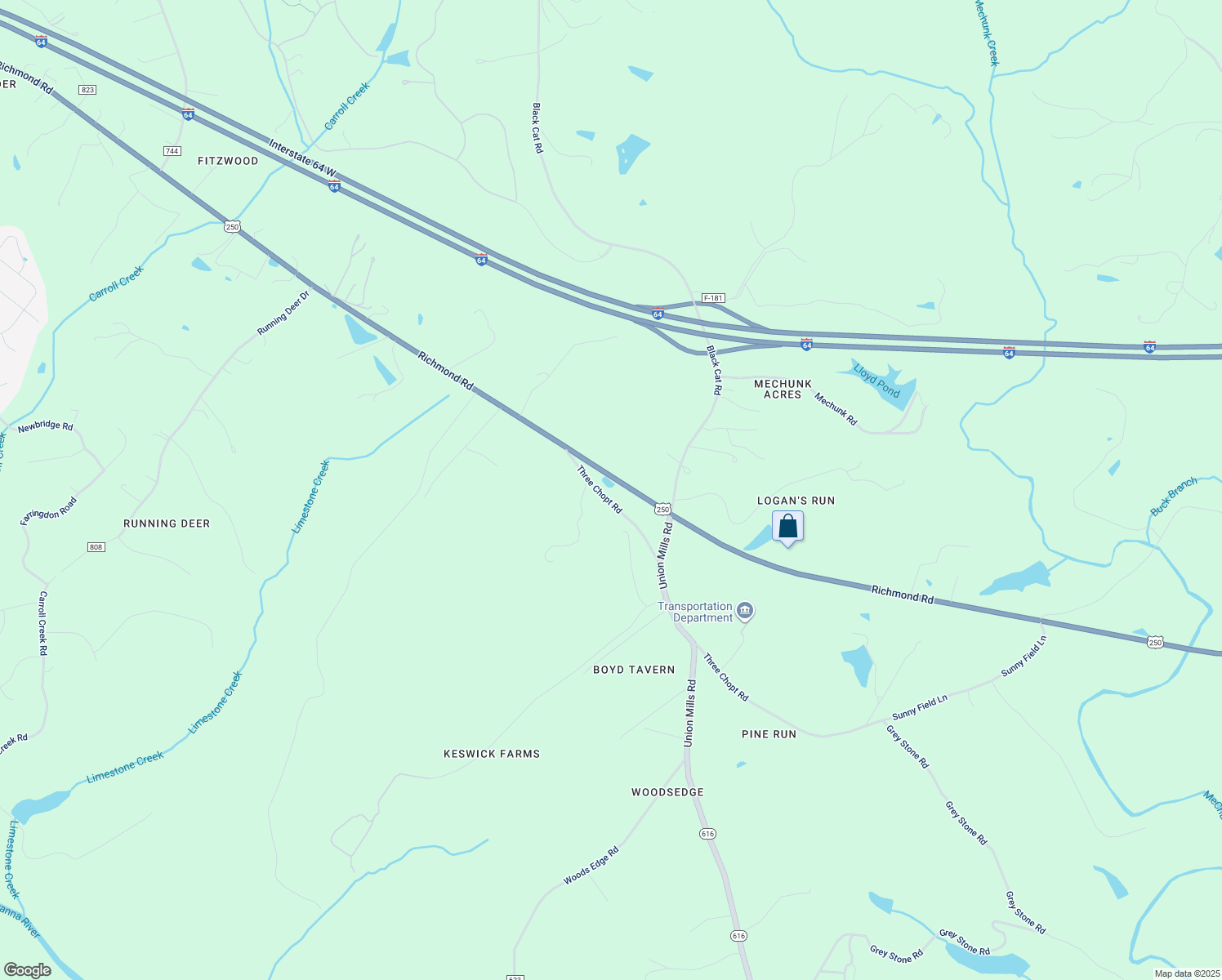 map of restaurants, bars, coffee shops, grocery stores, and more near 4562 Three Chopt Road in Troy
