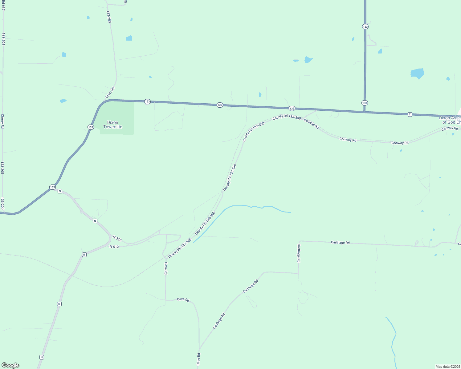 map of restaurants, bars, coffee shops, grocery stores, and more near 11800 County Road 133-580 in Dixon