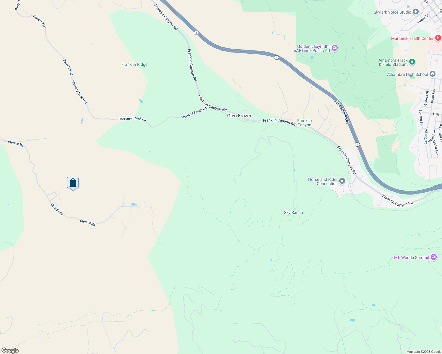 map of restaurants, bars, coffee shops, grocery stores, and more near in Martinez