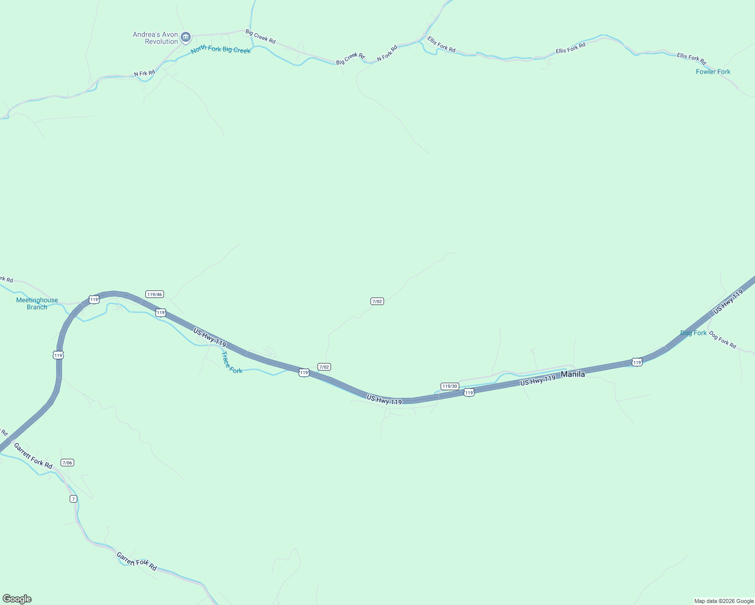 map of restaurants, bars, coffee shops, grocery stores, and more near 1054 Hurricane Branch Road in Chapmanville