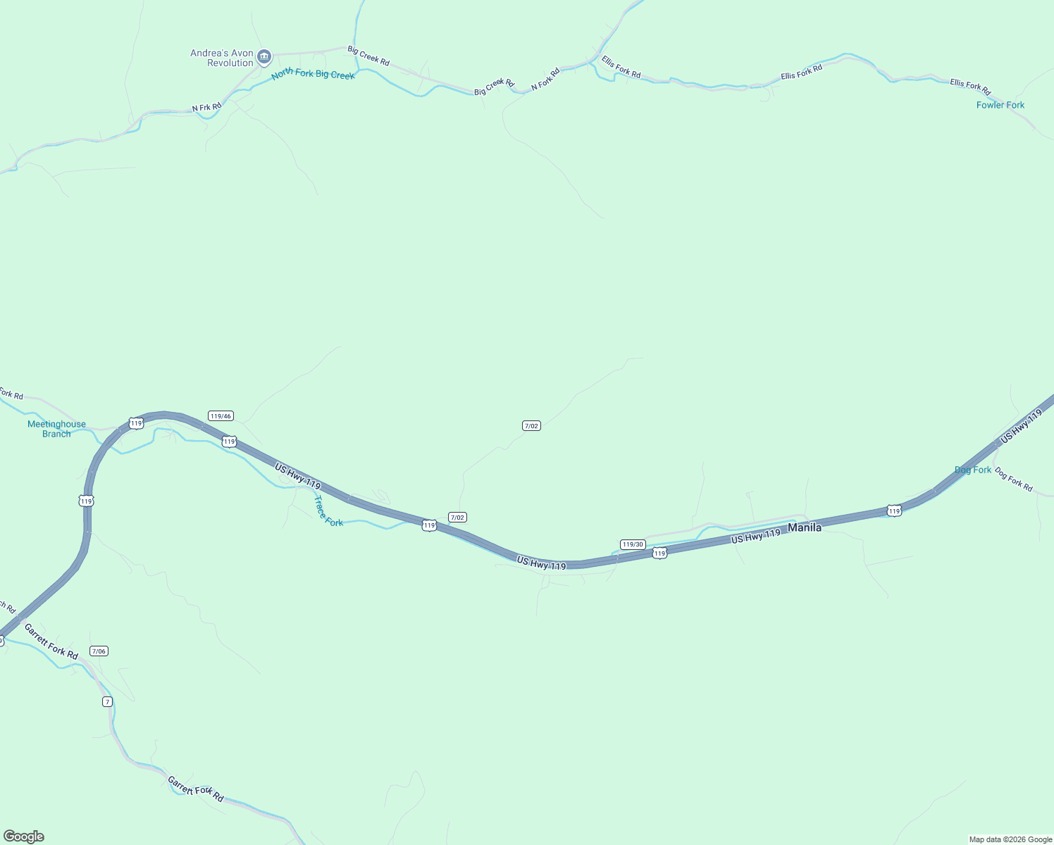 map of restaurants, bars, coffee shops, grocery stores, and more near 1054 Hurricane Branch Road in Chapmanville