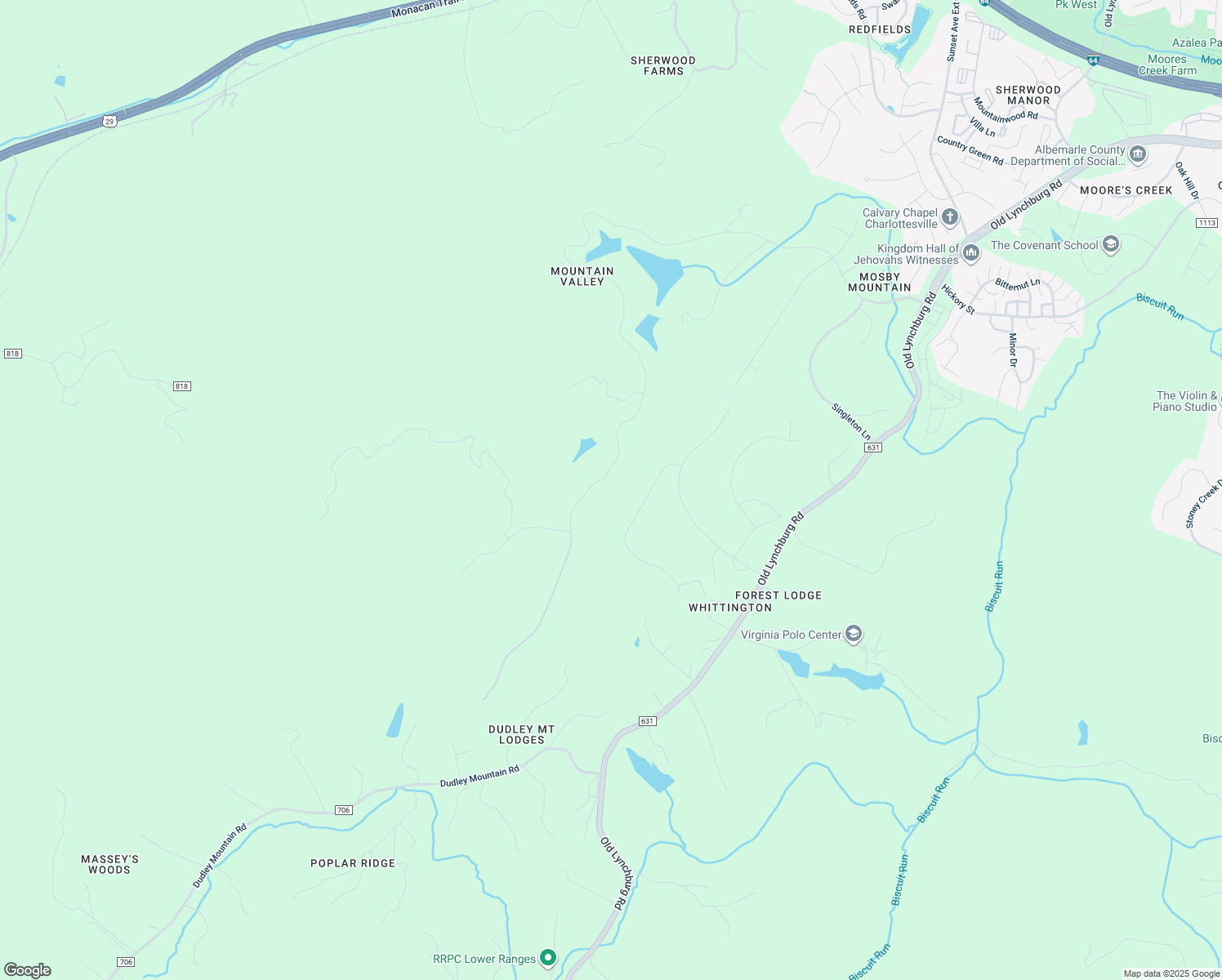 map of restaurants, bars, coffee shops, grocery stores, and more near 2165 Ambrose Commons Drive in Charlottesville