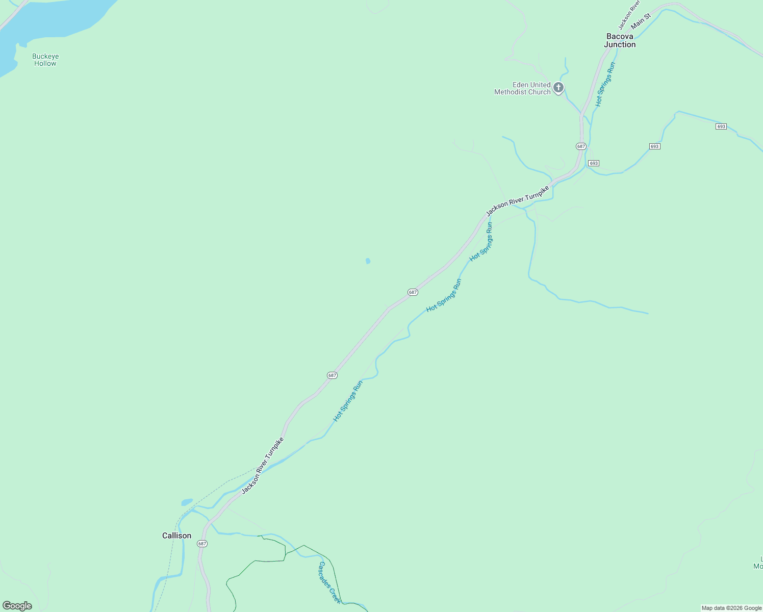 map of restaurants, bars, coffee shops, grocery stores, and more near 3929 Jackson River Turnpike in Hot Springs