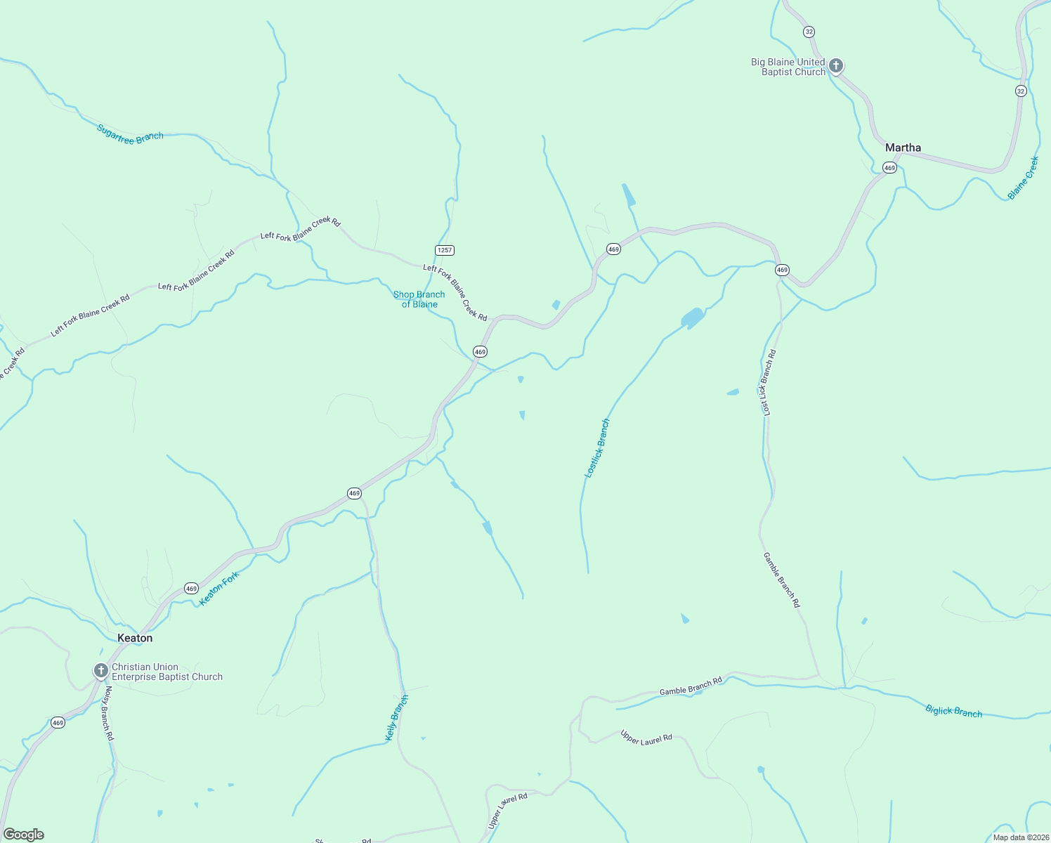 map of restaurants, bars, coffee shops, grocery stores, and more near 6266 State Highway 469 in Keaton