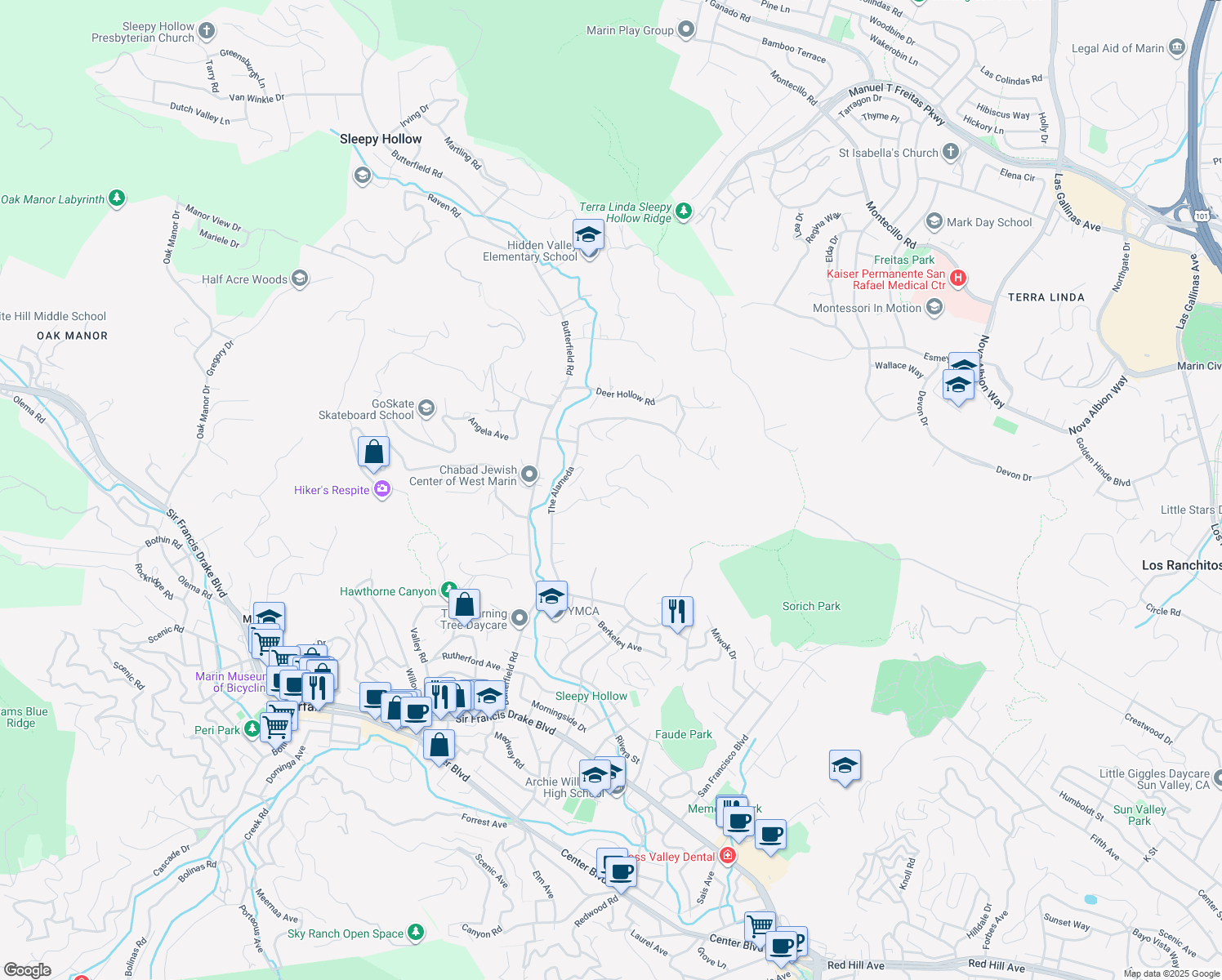 103 Holstein Road, San Anselmo CA Walk Score