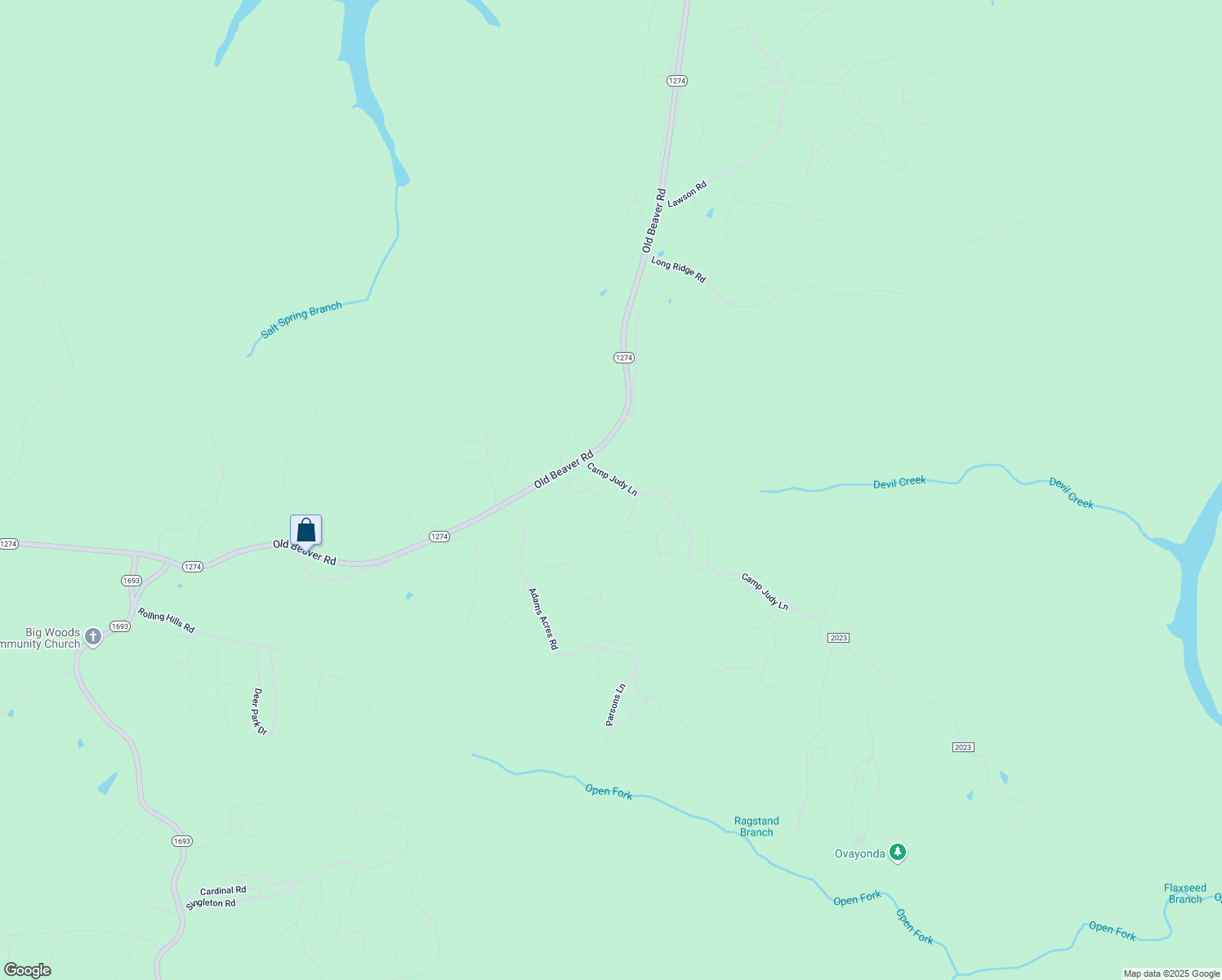 map of restaurants, bars, coffee shops, grocery stores, and more near Camp Judy Lane in Wellington