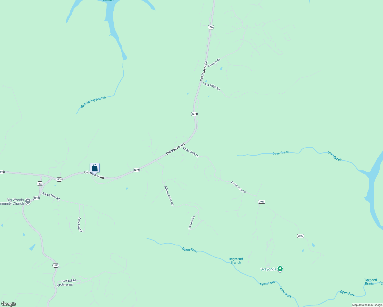 map of restaurants, bars, coffee shops, grocery stores, and more near Camp Judy Lane in Wellington