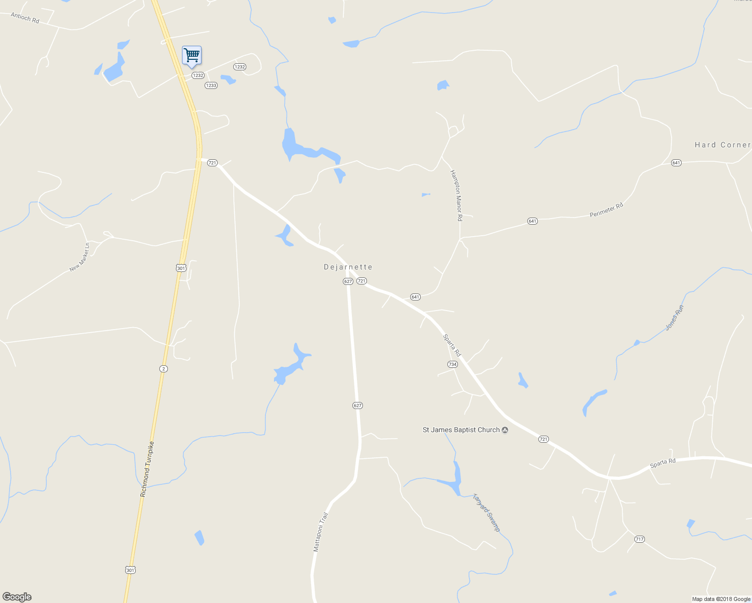 map of restaurants, bars, coffee shops, grocery stores, and more near 19058 Sparta Road in Caroline County