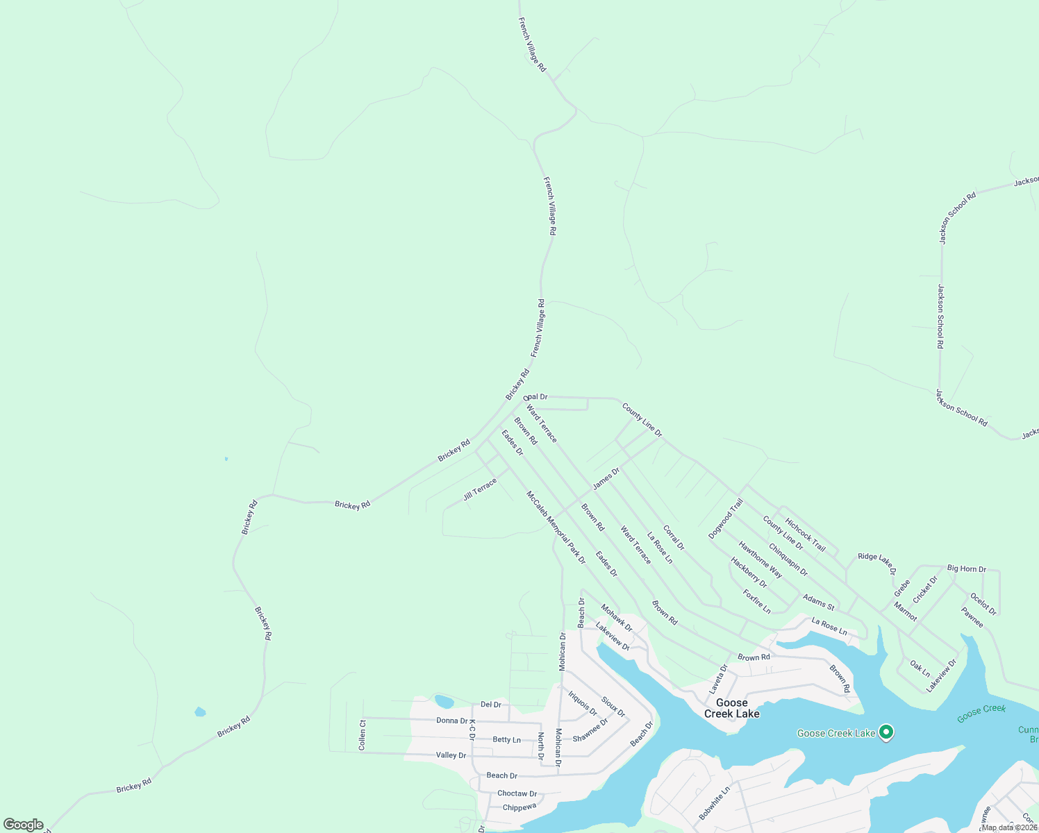 map of restaurants, bars, coffee shops, grocery stores, and more near 9551 Opal Drive in French Village