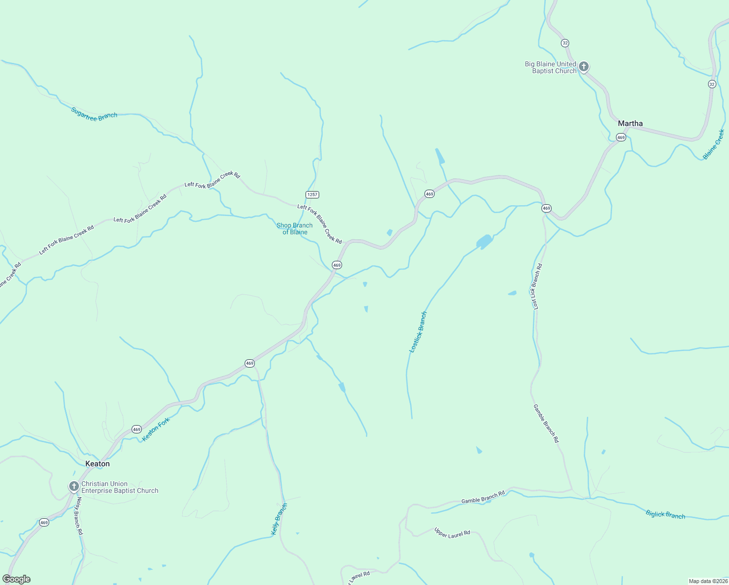 map of restaurants, bars, coffee shops, grocery stores, and more near 6266 State Highway 469 in Keaton