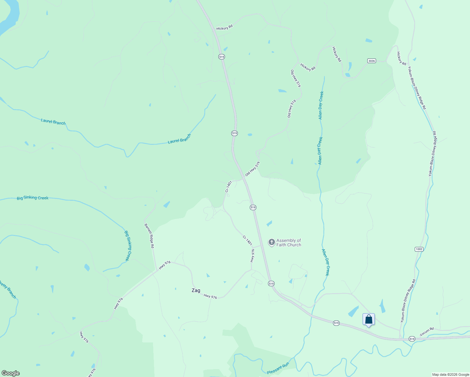 map of restaurants, bars, coffee shops, grocery stores, and more near 558 Cr-1401 in West Liberty