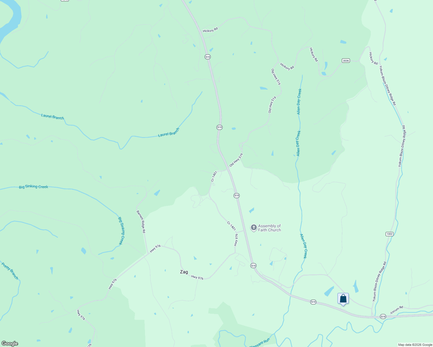 map of restaurants, bars, coffee shops, grocery stores, and more near 558 Cr-1401 in West Liberty