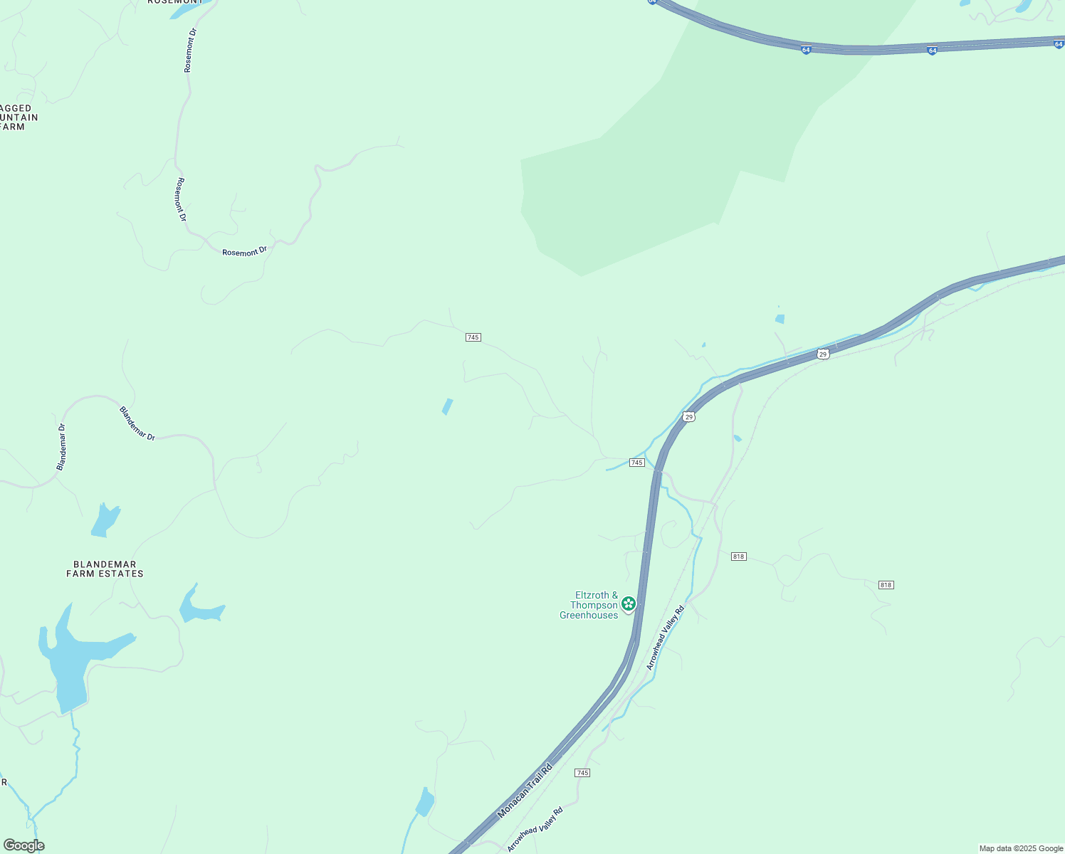 map of restaurants, bars, coffee shops, grocery stores, and more near 2517 Poorhouse Road in Charlottesville