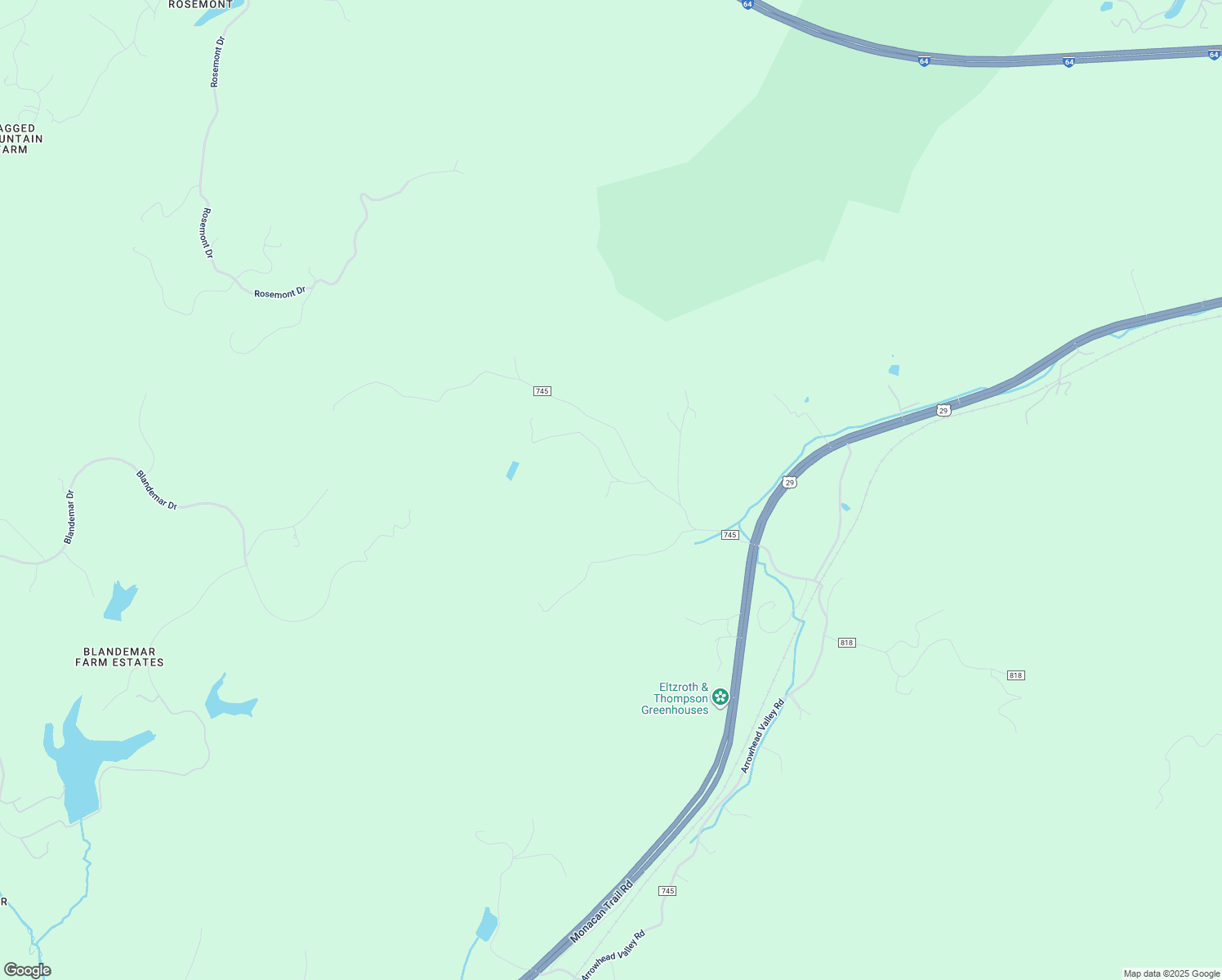 map of restaurants, bars, coffee shops, grocery stores, and more near 2517 Poorhouse Road in Charlottesville